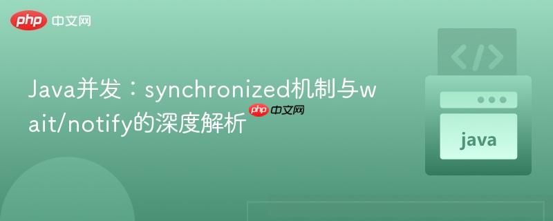 Java并发:synchronized机制与wait/notify的深度解析