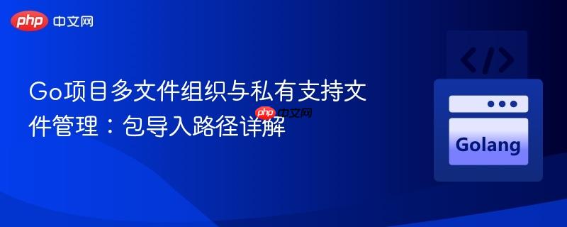 Go项目多文件组织与私有支持文件管理:包导入路径详解
