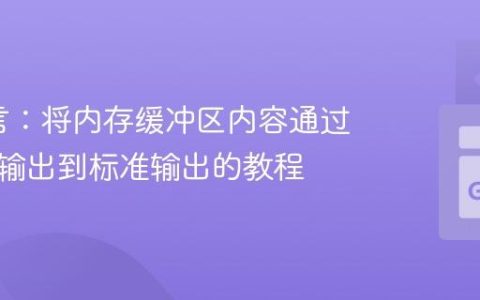 Go语言：将内存缓冲区内容通过分页器输出到标准输出的教程