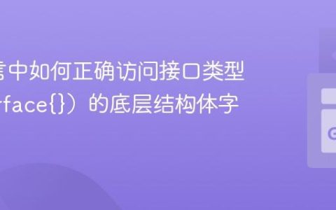 Go语言中如何正确访问接口类型（interface{}）的底层结构体字段