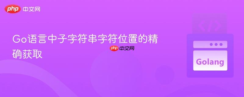 Go语言中子字符串字符位置的精确获取
