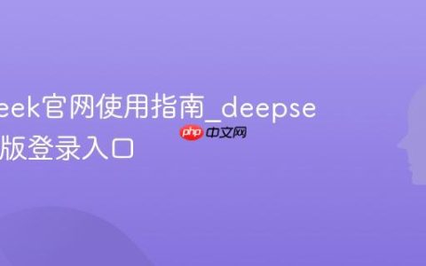 deepseek官网使用指南_deepseek网页版登录入口