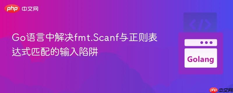 Go语言中解决fmt.Scanf与正则表达式匹配的输入陷阱