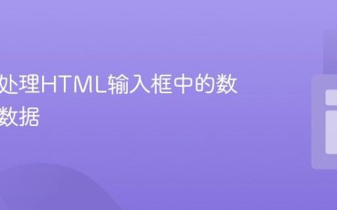 理解与处理HTML输入框中的数字类型数据