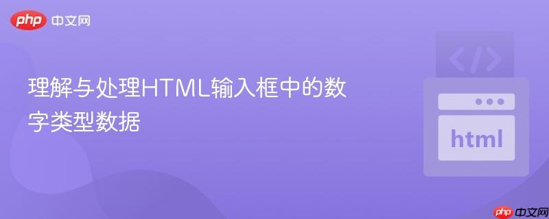 理解与处理html输入框中的数字类型数据