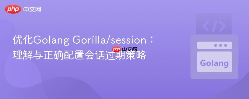 优化golang gorilla/session:理解与正确配置会话过期策略