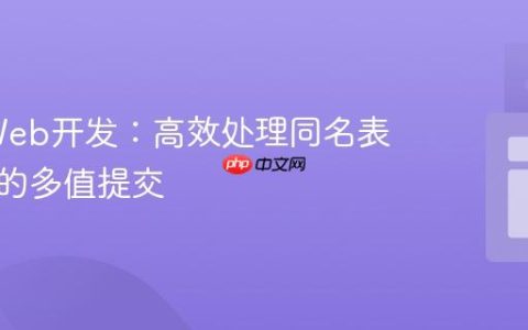 Java Web开发：高效处理同名表单输入的多值提交