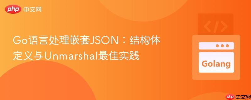 Go语言处理嵌套JSON:结构体定义与Unmarshal最佳实践