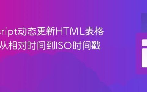JavaScript动态更新HTML表格日期：从相对时间到ISO时间戳