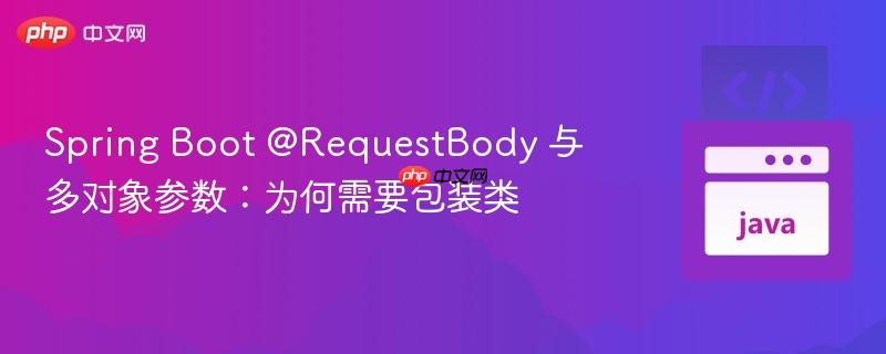 Spring Boot @RequestBody 与多对象参数:为何需要包装类