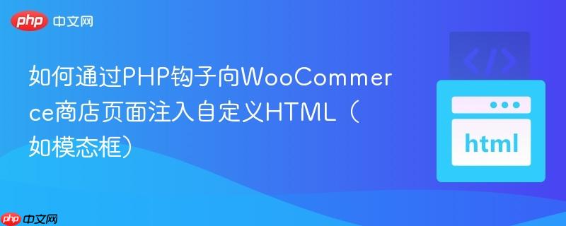 如何通过php钩子向woocommerce商店页面注入自定义html(如模态框)
