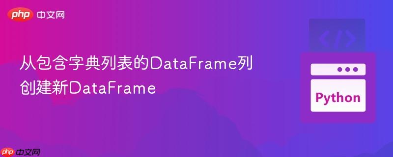 从包含字典列表的DataFrame列创建新DataFrame