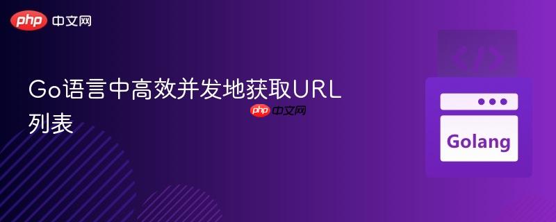 go语言中高效并发地获取url列表