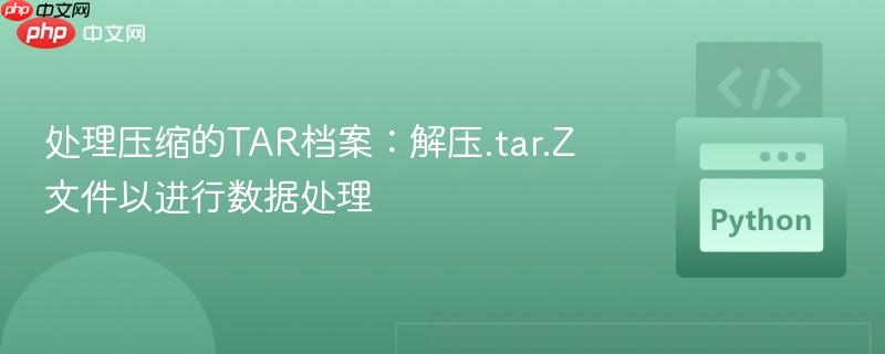 处理压缩的tar档案：解压.tar.z文件以进行数据处理