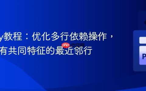 NumPy教程：优化多行依赖操作，查找具有共同特征的最近邻行