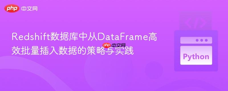 Redshift数据库中从DataFrame高效批量插入数据的策略与实践