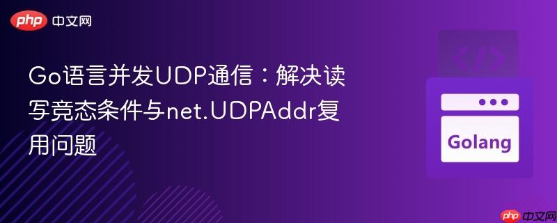Go语言并发UDP通信:解决读写竞态条件与net.UDPAddr复用问题