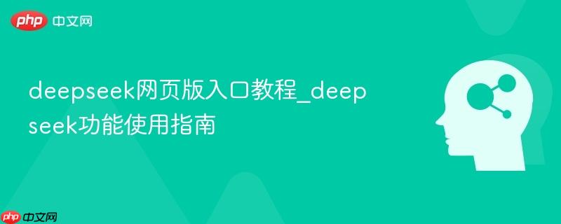 deepseek网页版入口教程_deepseek功能使用指南