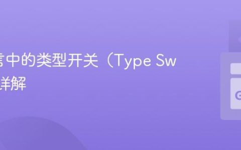 Go语言中的类型开关（Type Switch）详解