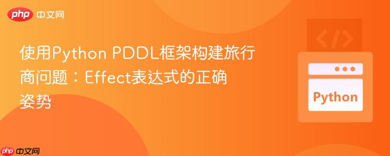 使用Python PDDL框架构建旅行商问题:Effect表达式的正确姿势