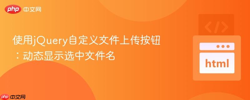 使用jQuery自定义文件上传按钮:动态显示选中文件名