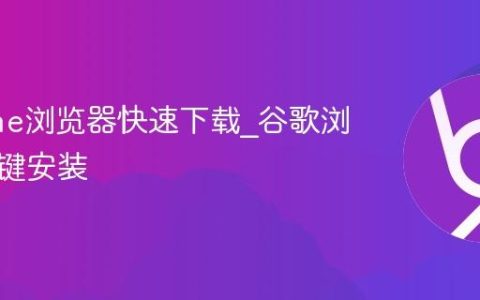 Chrome浏览器快速下载_谷歌浏览器一键安装