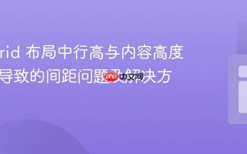 CSS Grid 布局中行高与内容高度不匹配导致的间距问题及解决方案