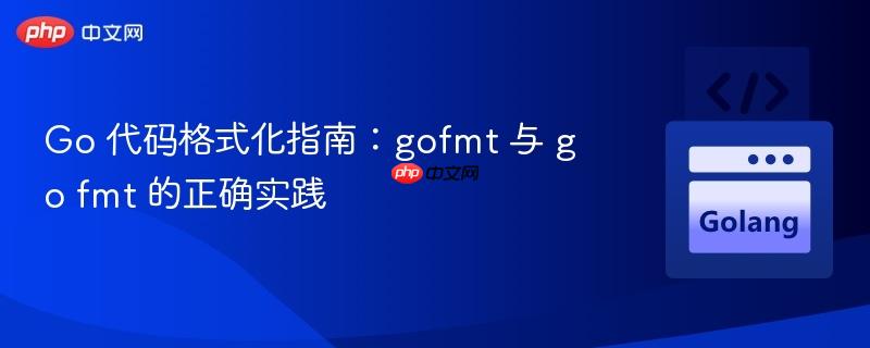 Go 代码格式化指南:gofmt 与 go fmt 的正确实践