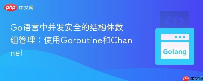 Go语言中并发安全的结构体数组管理:使用Goroutine和Channel