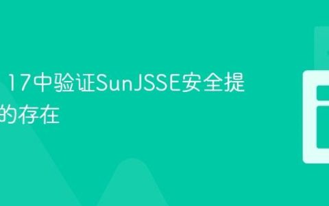 在Java 17中验证SunJSSE安全提供程序的存在