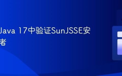 如何在Java 17中验证SunJSSE安全提供者