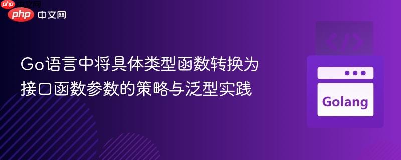 Go语言中将具体类型函数转换为接口函数参数的策略与泛型实践