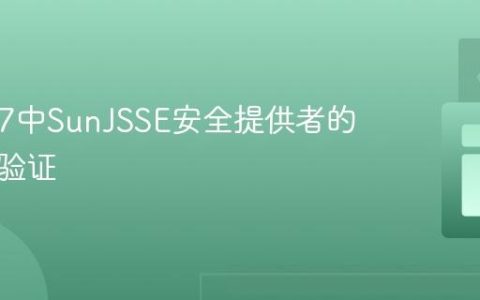 Java 17中SunJSSE安全提供者的检测与验证
