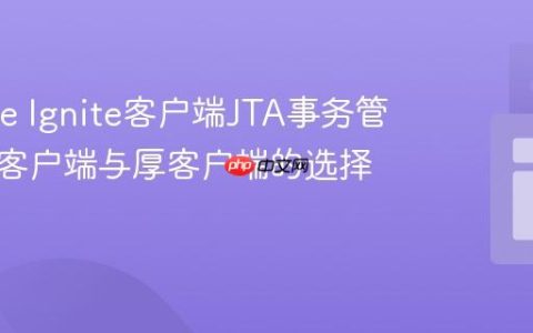 Apache Ignite客户端JTA事务管理：薄客户端与厚客户端的选择与限制