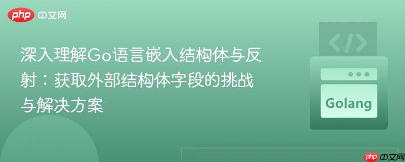 深入理解Go语言嵌入结构体与反射:获取外部结构体字段的挑战与解决方案