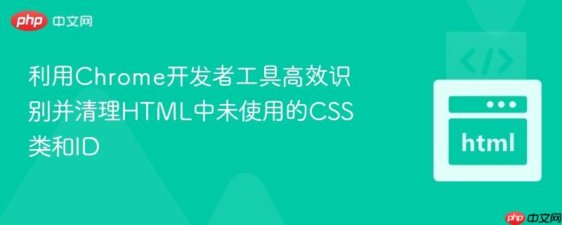 利用chrome开发者工具高效识别并清理html中未使用的css类和id