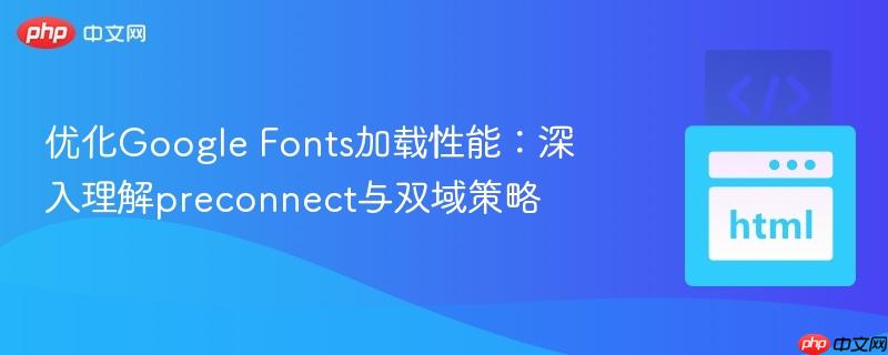 优化Google Fonts加载性能:深入理解preconnect与双域策略