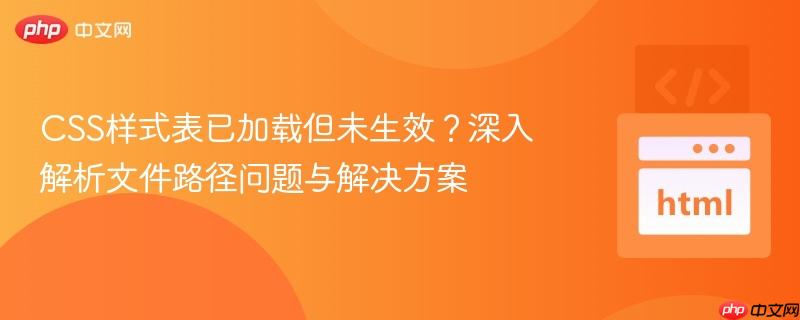 CSS样式表已加载但未生效?深入解析文件路径问题与解决方案