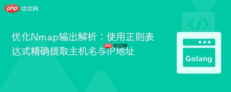 优化Nmap输出解析:使用正则表达式精确提取主机名与IP地址