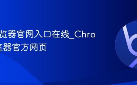谷歌浏览器官网入口在线_Chrome浏览器官方网页