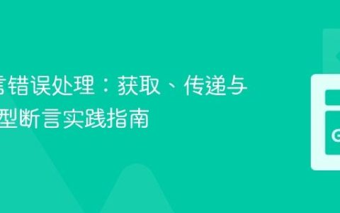Go语言错误处理：获取、传递与安全类型断言实践指南