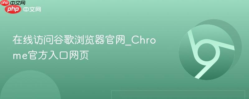 在线访问谷歌浏览器官网_Chrome官方入口网页