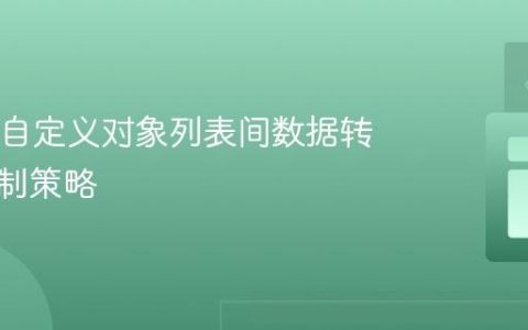 Java中自定义对象列表间数据转换与复制策略
