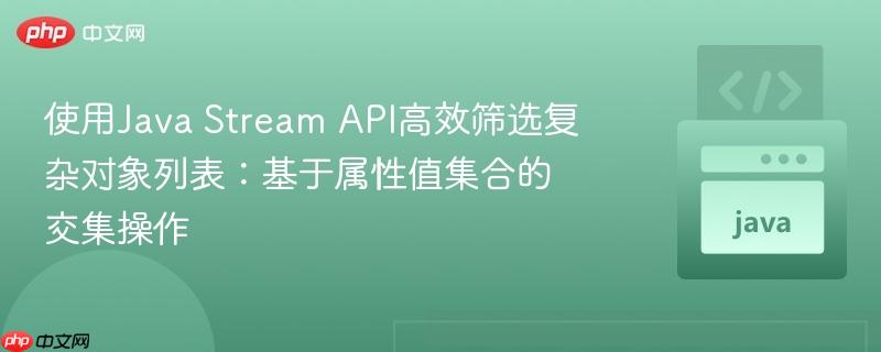 使用java stream api高效筛选复杂对象列表:基于属性值集合的交集操作
