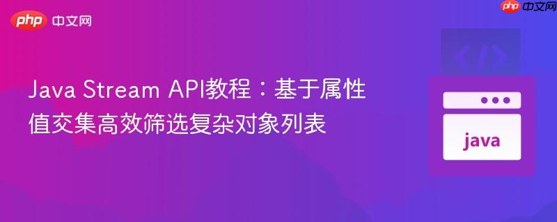 Java Stream API教程:基于属性值交集高效筛选复杂对象列表