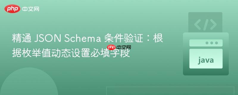 精通 JSON Schema 条件验证:根据枚举值动态设置必填字段