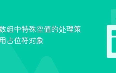 自定义数组中特殊空值的处理策略：使用占位符对象