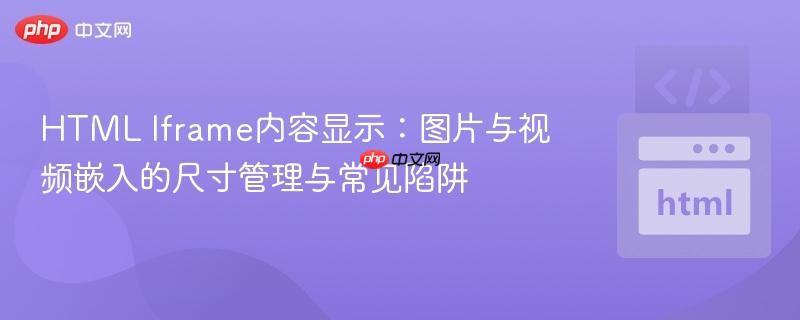 HTML Iframe内容显示:图片与视频嵌入的尺寸管理与常见陷阱