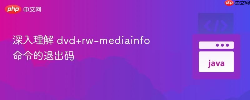 深入理解 dvd+rw-mediainfo 命令的退出码