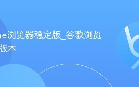 Chrome浏览器稳定版_谷歌浏览器官方版本